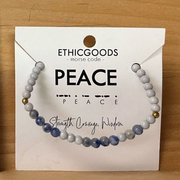 PEACE - Morse Code Bracelet - Picture 1 of 4
